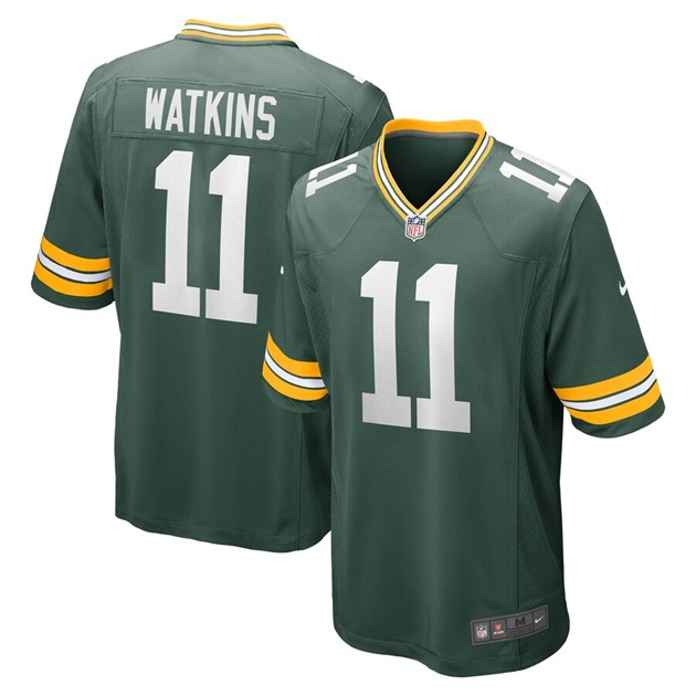 mens nike sammy watkins green green bay packers game player jersey